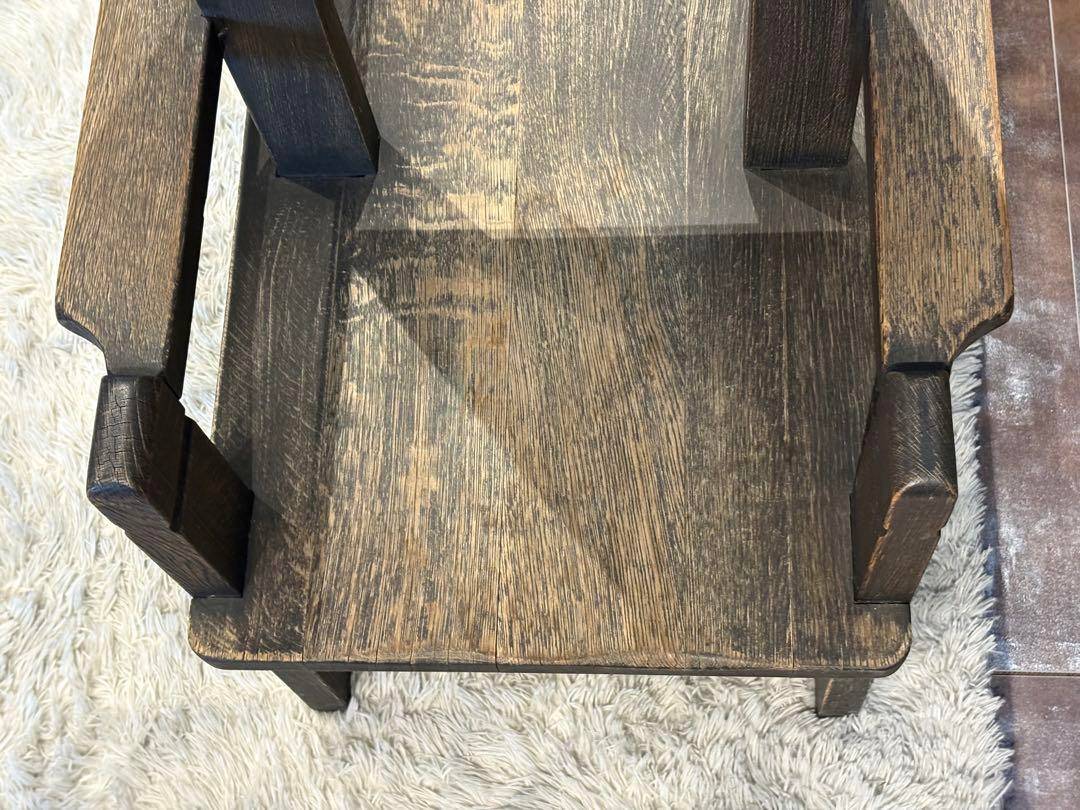 希少　oakshop オークショップ　オーク材　両側ハイバックチェア　英国　nH