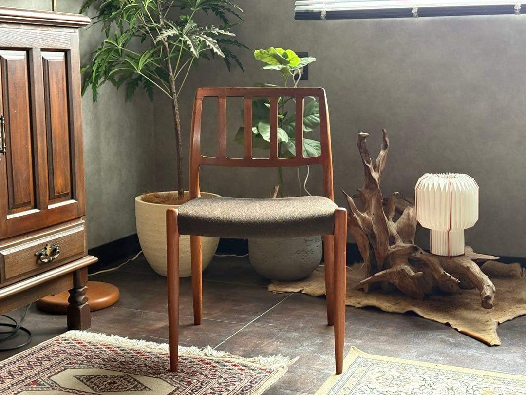 ①J.L. Møllers JLモラー　北欧ヴィンテージチェア　チーク材　NZ