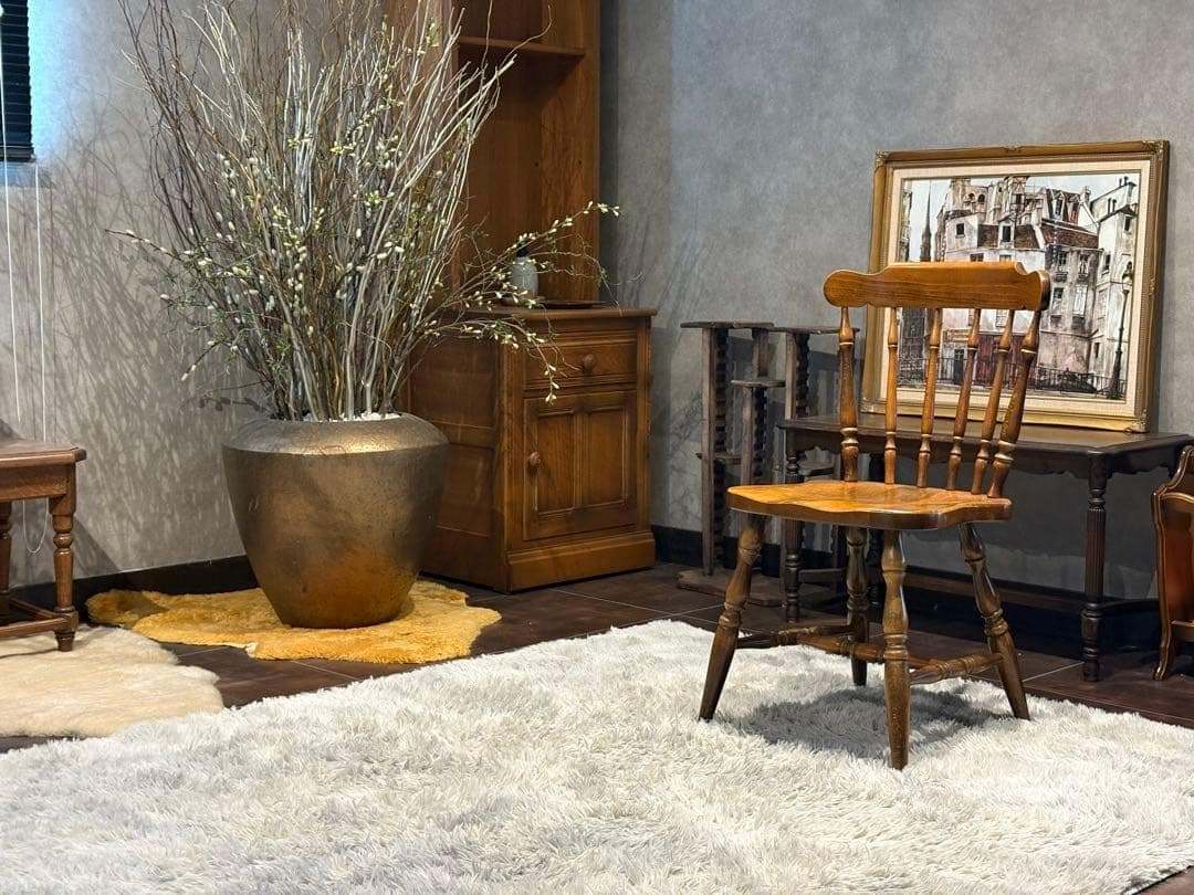 飛騨産業　キツツキマーク　ウィンザーチェア　スポークチェア　ヴィンテージ　IG