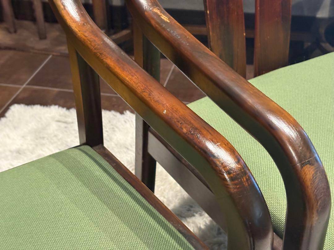 ①karimoku カリモク　アームチェア　ダイニングチェア　アンティーク　IZ