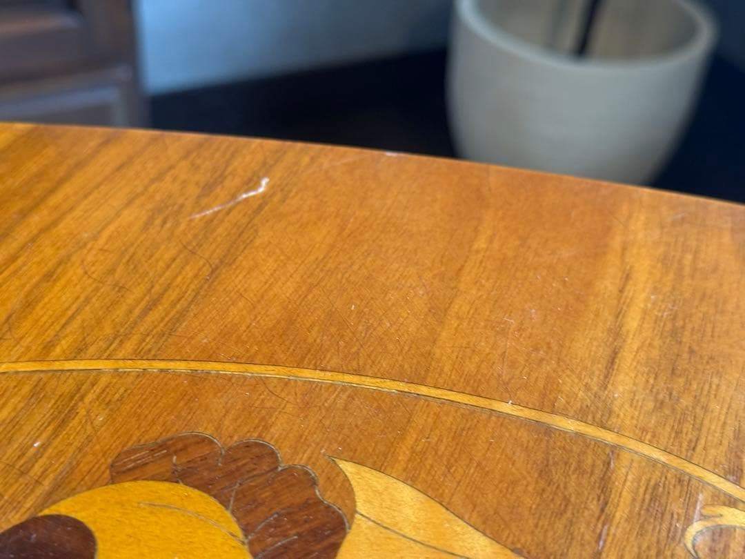 希少 象嵌 丸テーブル センターテーブル ラウンドテーブル クラシック