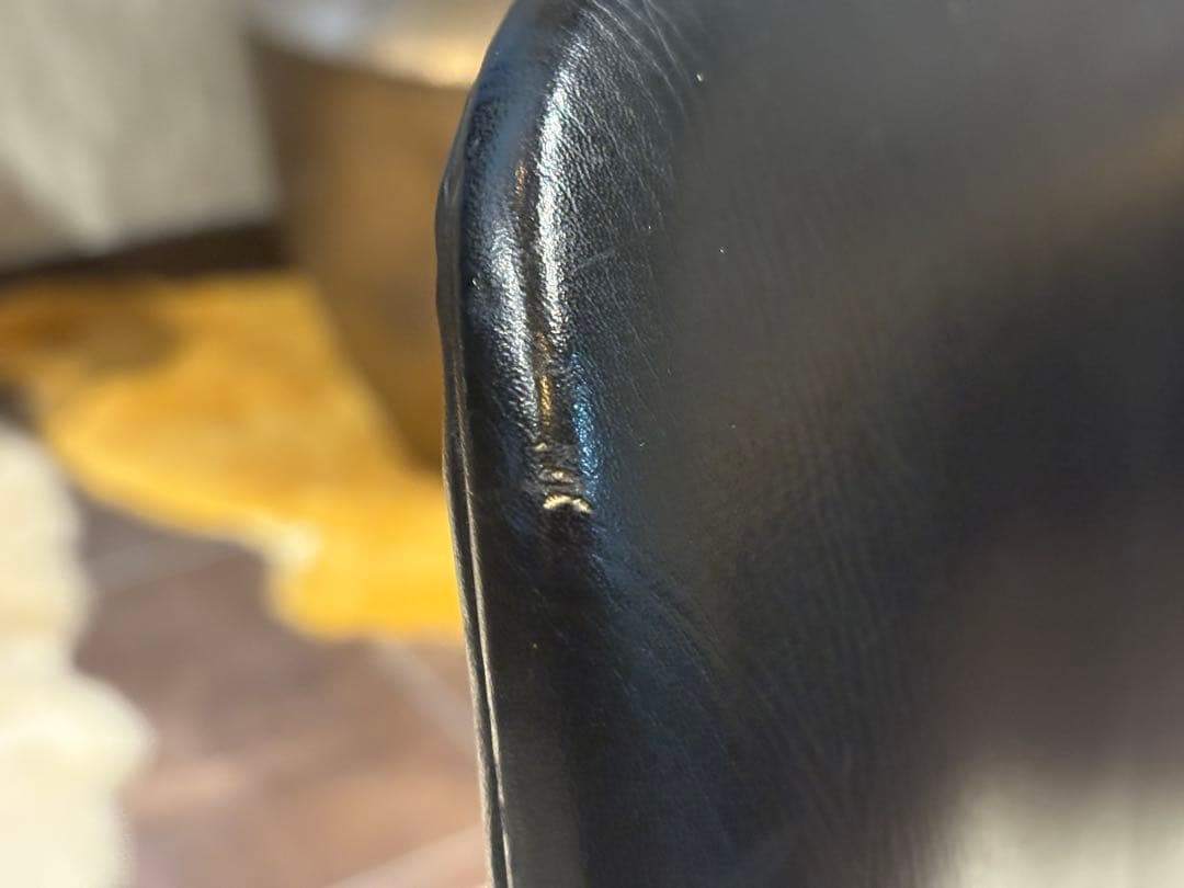 オールドヴィンテージチェア 合皮レザー ブラック キャスター ビンテージ IZ