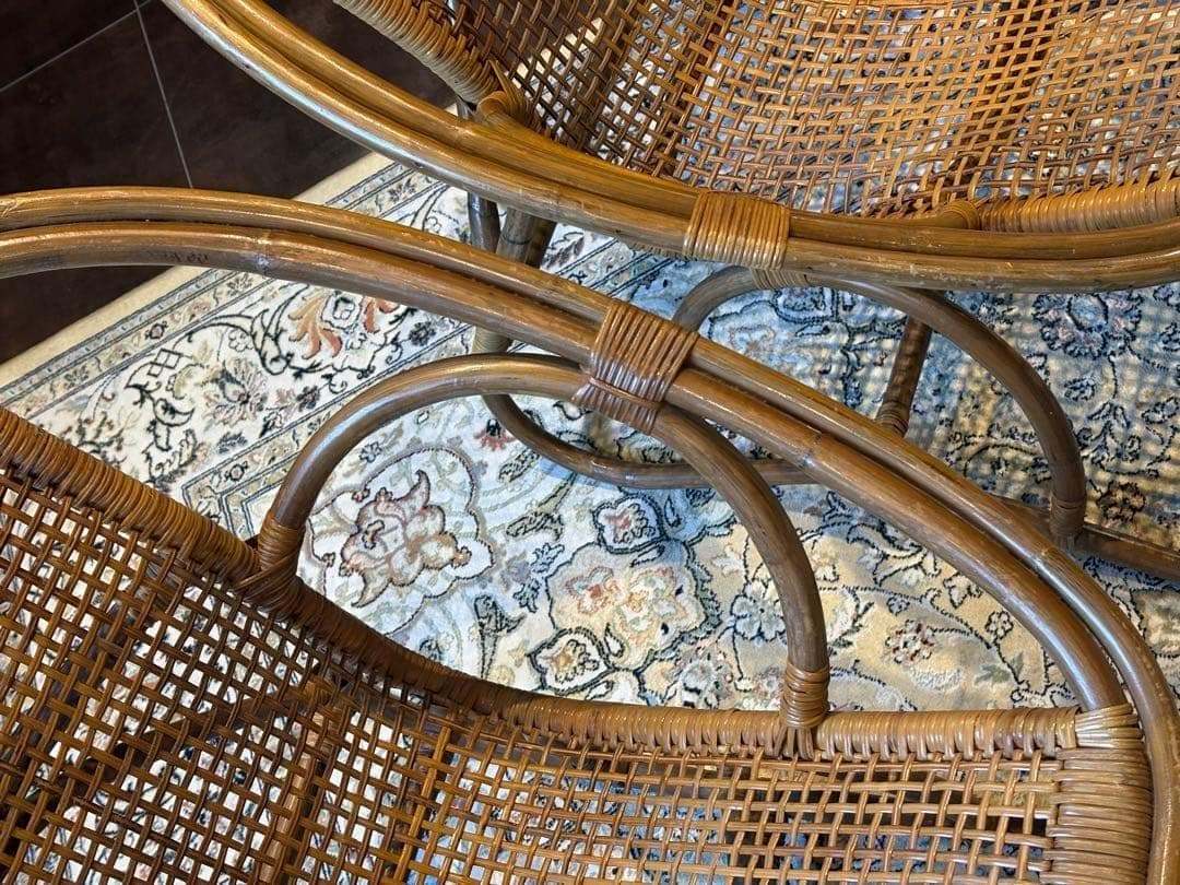 ラタン家具 籐家具 ラウンジチェア ローチェア アジアン ビンテージ nz