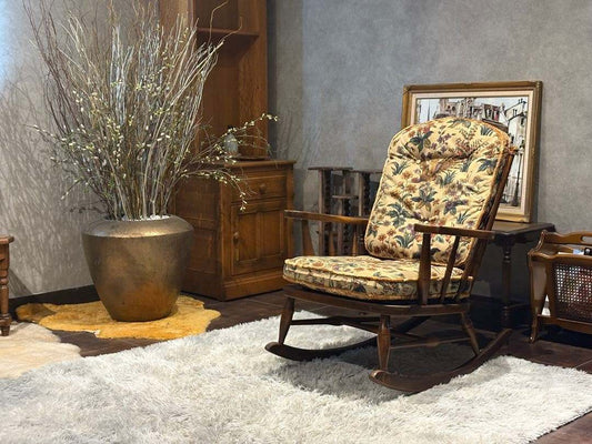 飛騨産業 キツツキマーク ロッキングチェア ダイニングチェア ビンテージ GZ