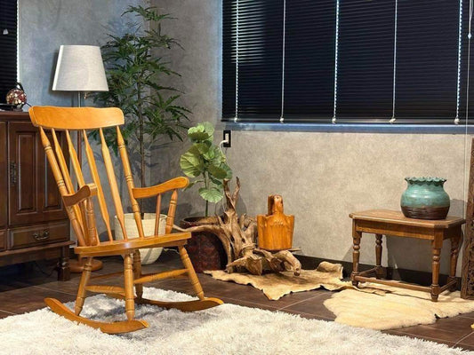 ロッキングチェア　ナチュラル　ヴィンテージ　ビンテージ　レトロ　ゆり椅子