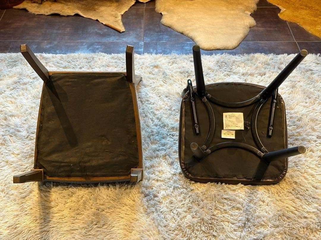 希少　マルニ　maruni ヴィンテージチェア　2脚セット　合皮レザー　IZ