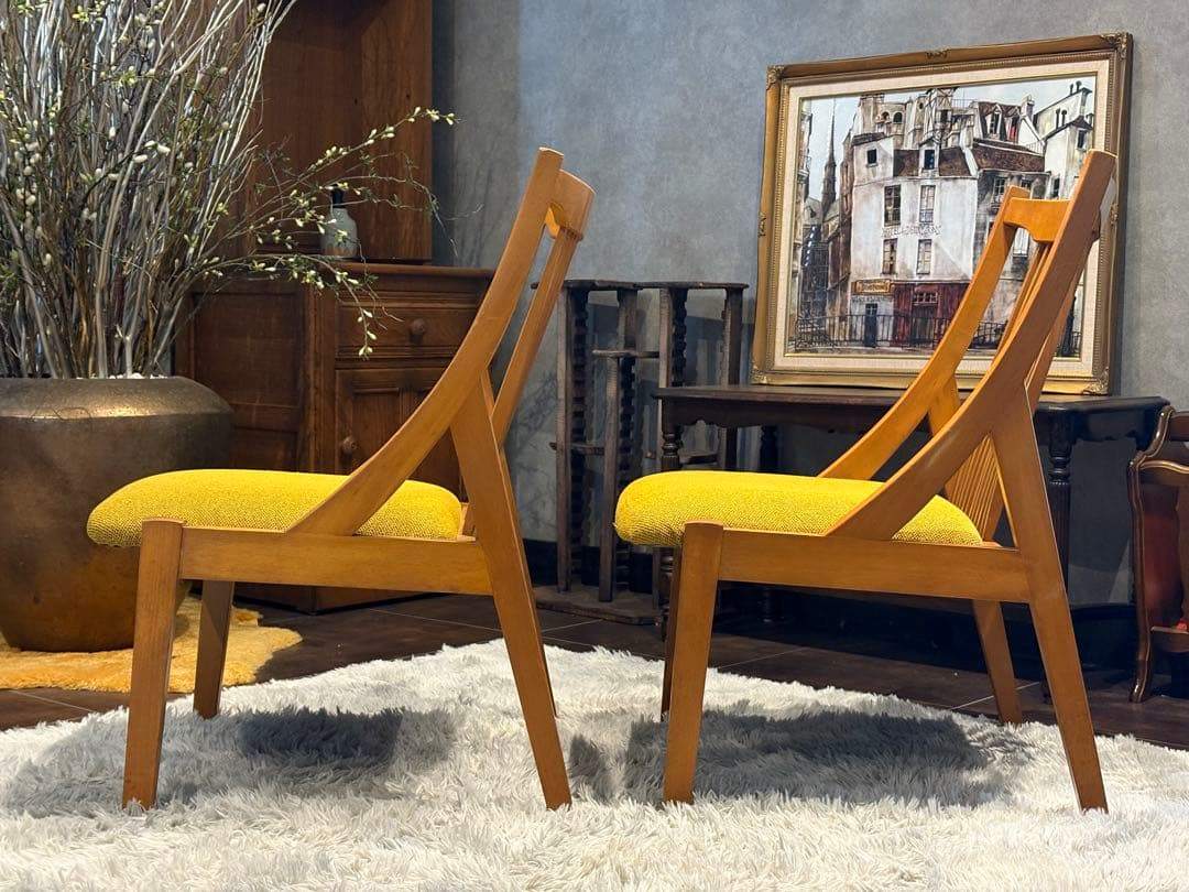 SHIRAKAWA シラカワ　飛騨高山　ダイニングチェア　尾州生地リメイク　nZ