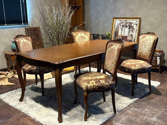 カリモク　karimoku 猫脚　クラシック　ダイニングセット　金華山織　IKG