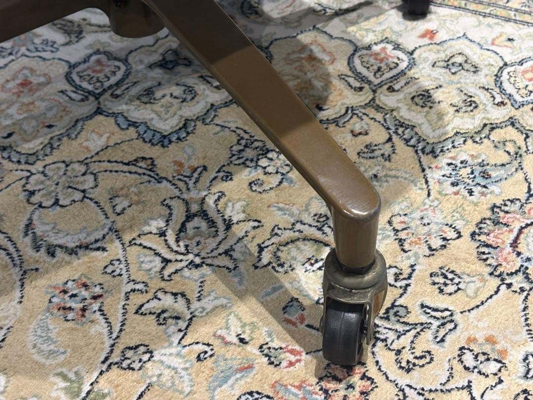 オールドヴィンテージチェア 合皮レザー ブラック キャスター ビンテージ IZ