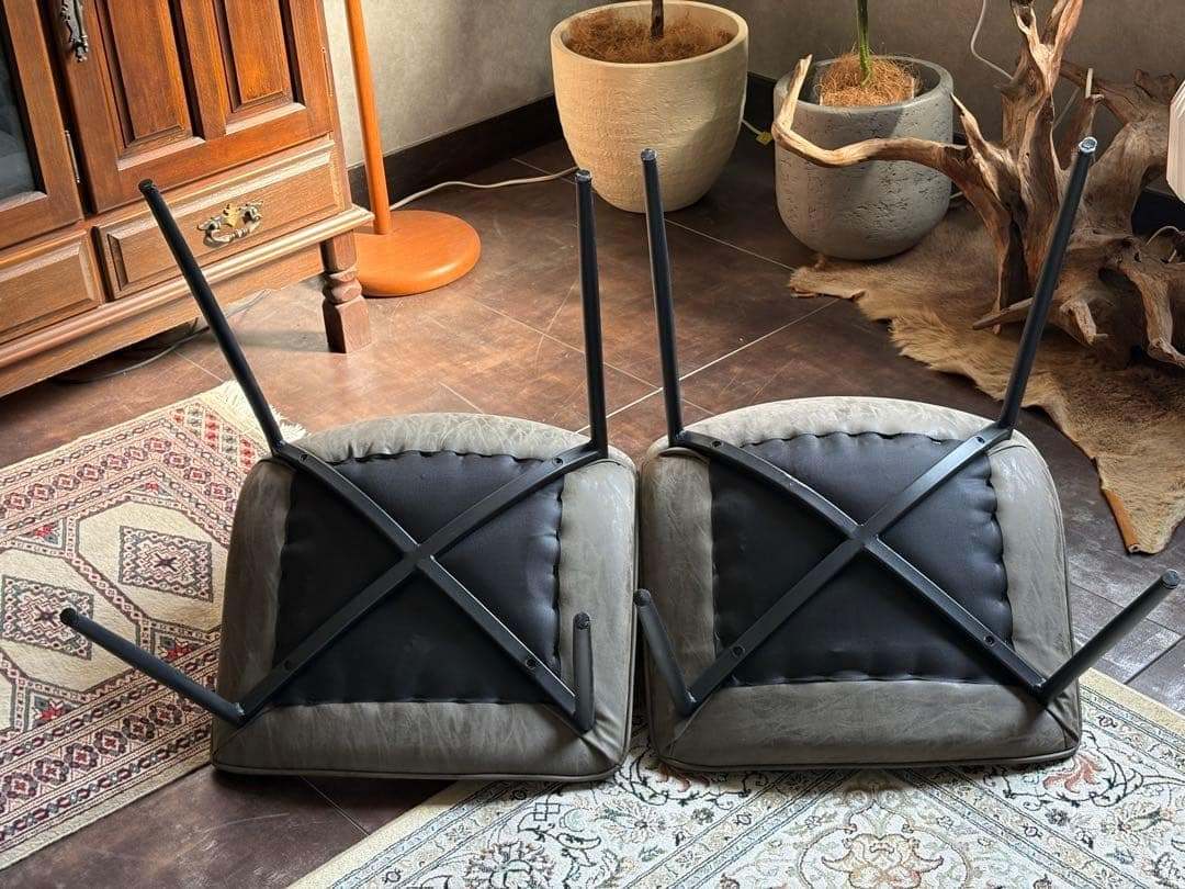 モダンデコ　モダンチェア シンプルチェア　２脚セット　ダイニングチェア　nZ