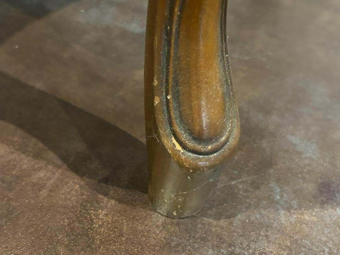 アンティーク　2段チェスト　ラウンドコンソール　クラシック　木彫　猫脚　GZ