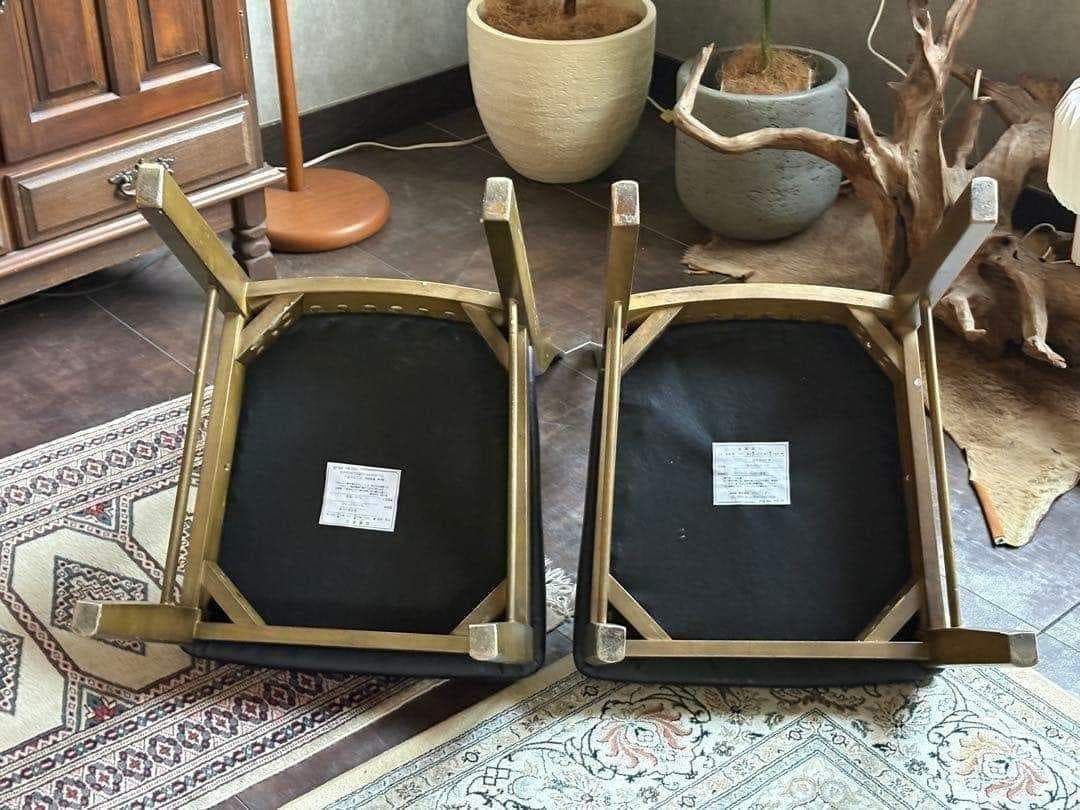 IDC大塚家具 ハイバックチェア ダイニングチェア 2脚セット　モダン