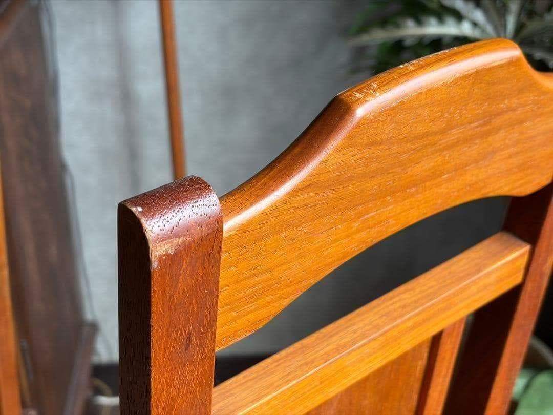 レトロ　ハイバックチェア　チャーチチェア　ダイニングチェア　ウッドチェア　nZ