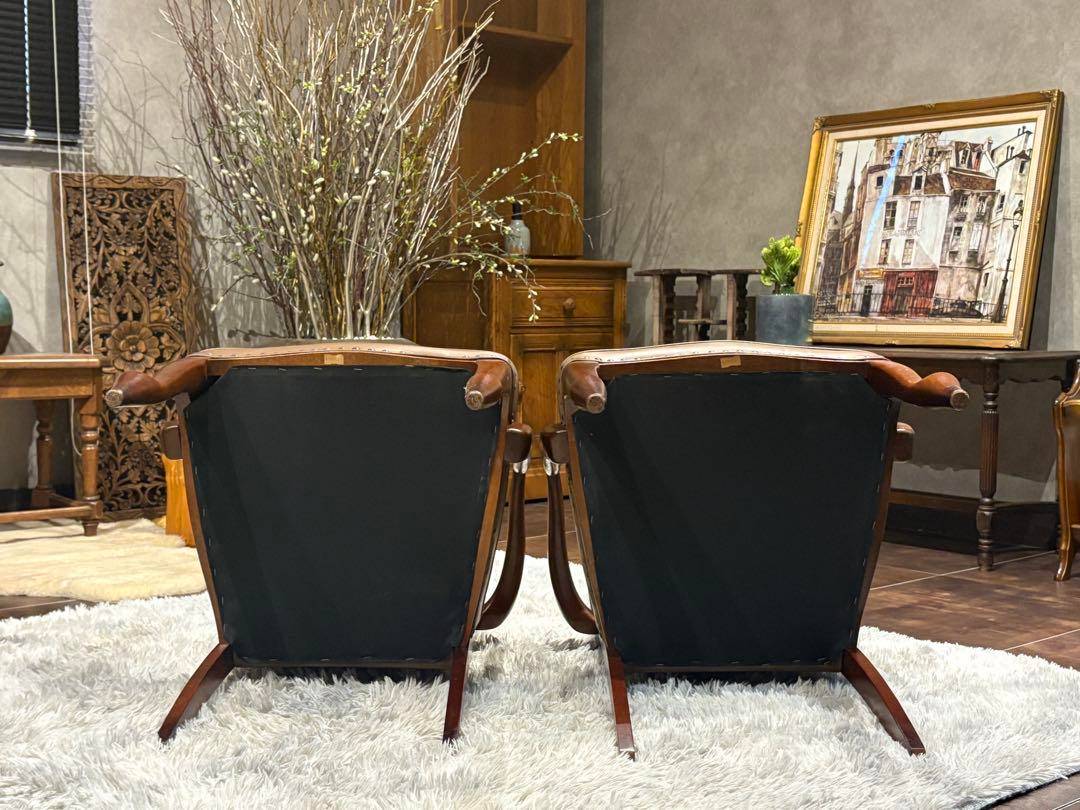 マルニ　maruni アームチェア　ビンテージ　鋲打　リベット　ハイバック　SK