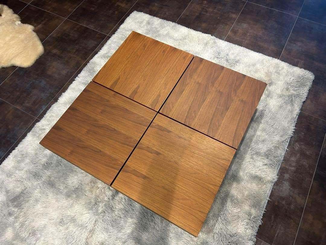 モダン　ローテーブル　スクエア型　ウォールナット　スクエアテーブル　正方形　nZ