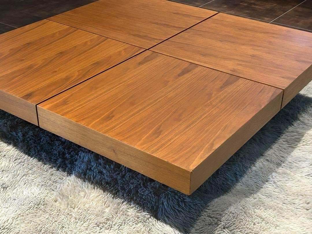 モダン　ローテーブル　スクエア型　ウォールナット　スクエアテーブル　正方形　nZ