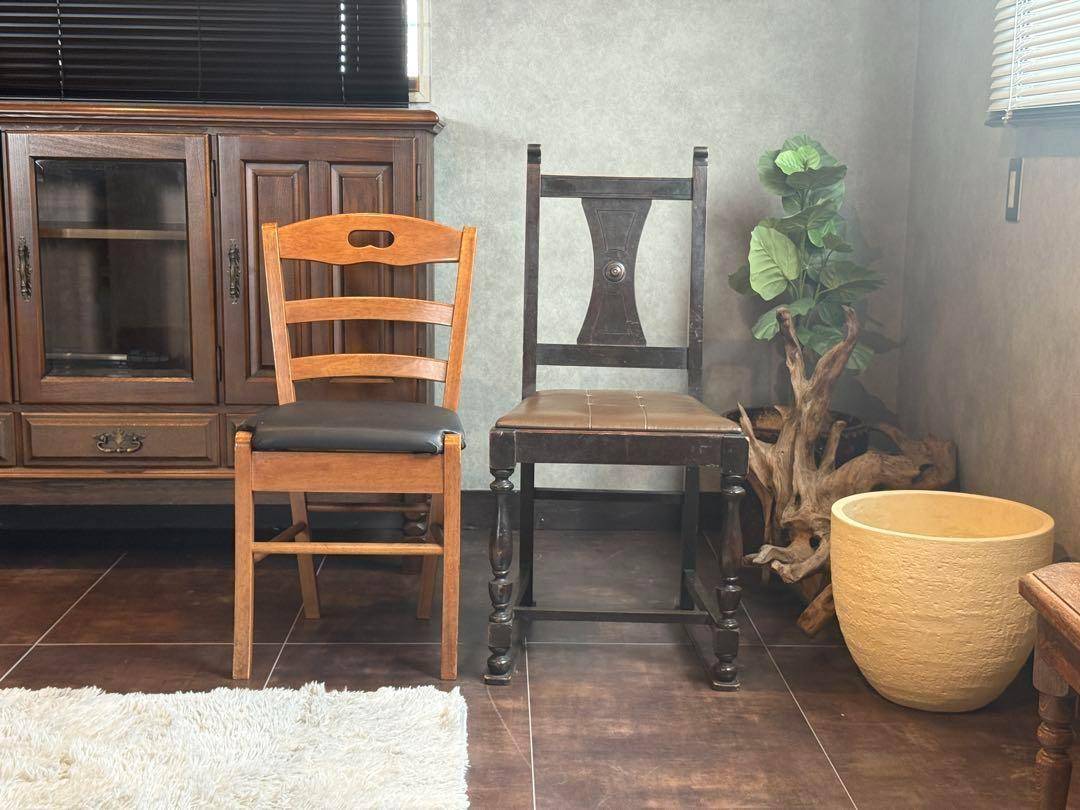 アンティーク　ヴィンテージチェア　クラシック　レトロ　古家具　2脚セット　IZ