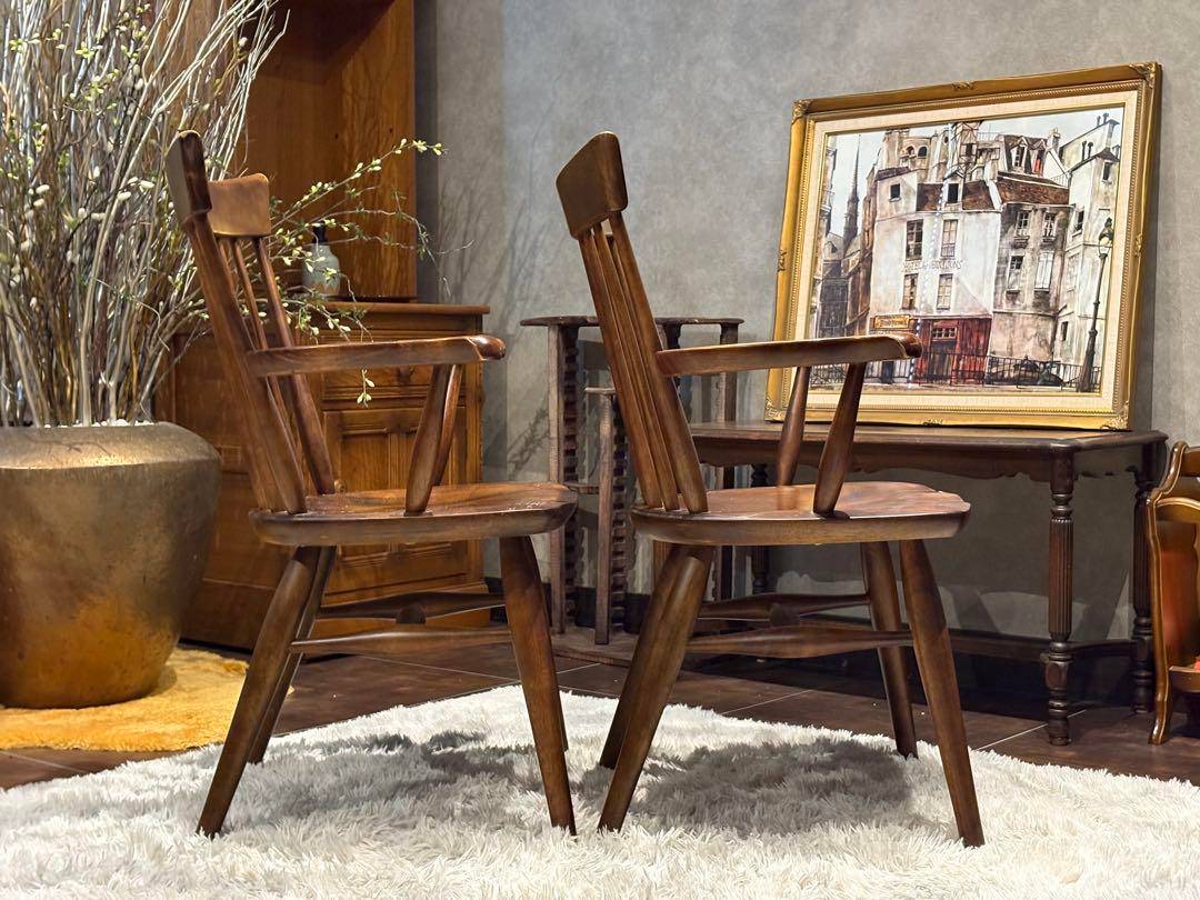 KASHIWA 柏木工　ウィンザーチェア　アームチェア　アンティーク　SY