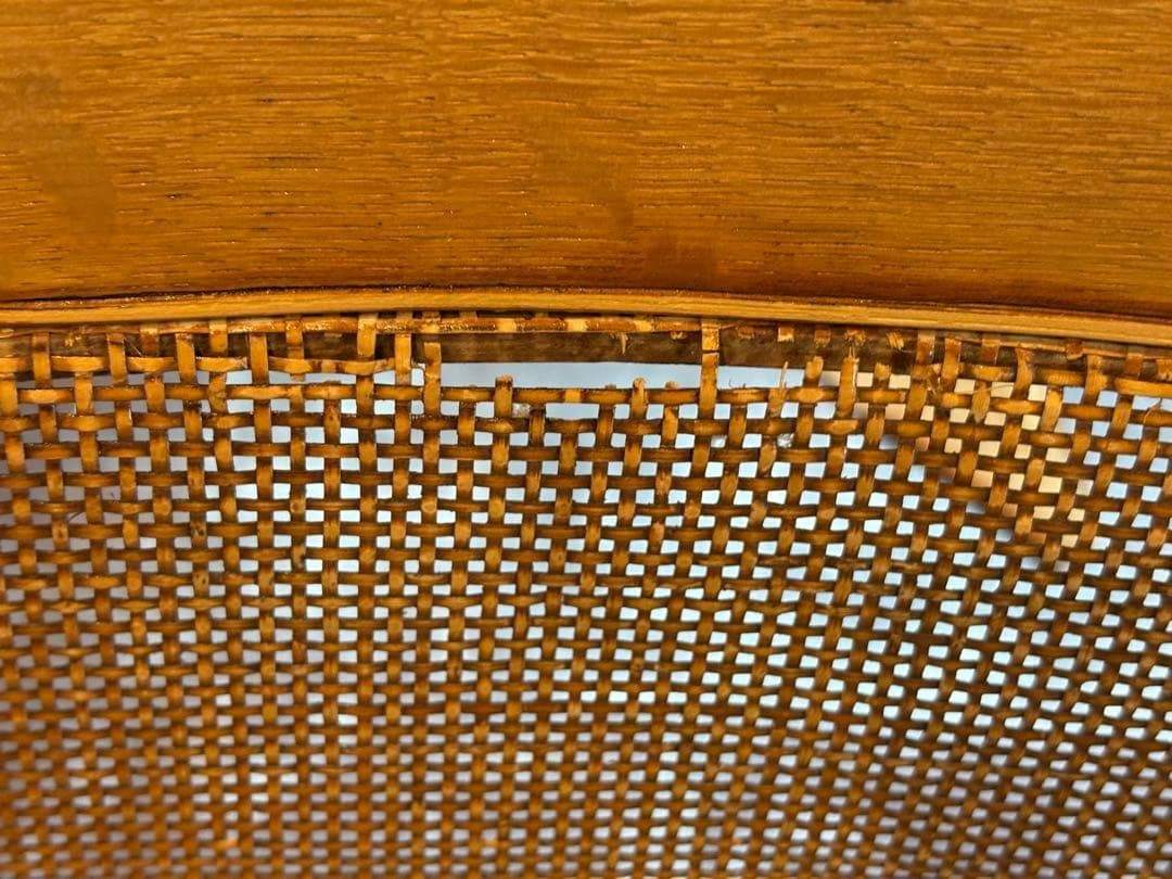 ナラ材　楢材　剥離家具　ストリップド家具　柏木工　アームチェア　ラタン　NZ