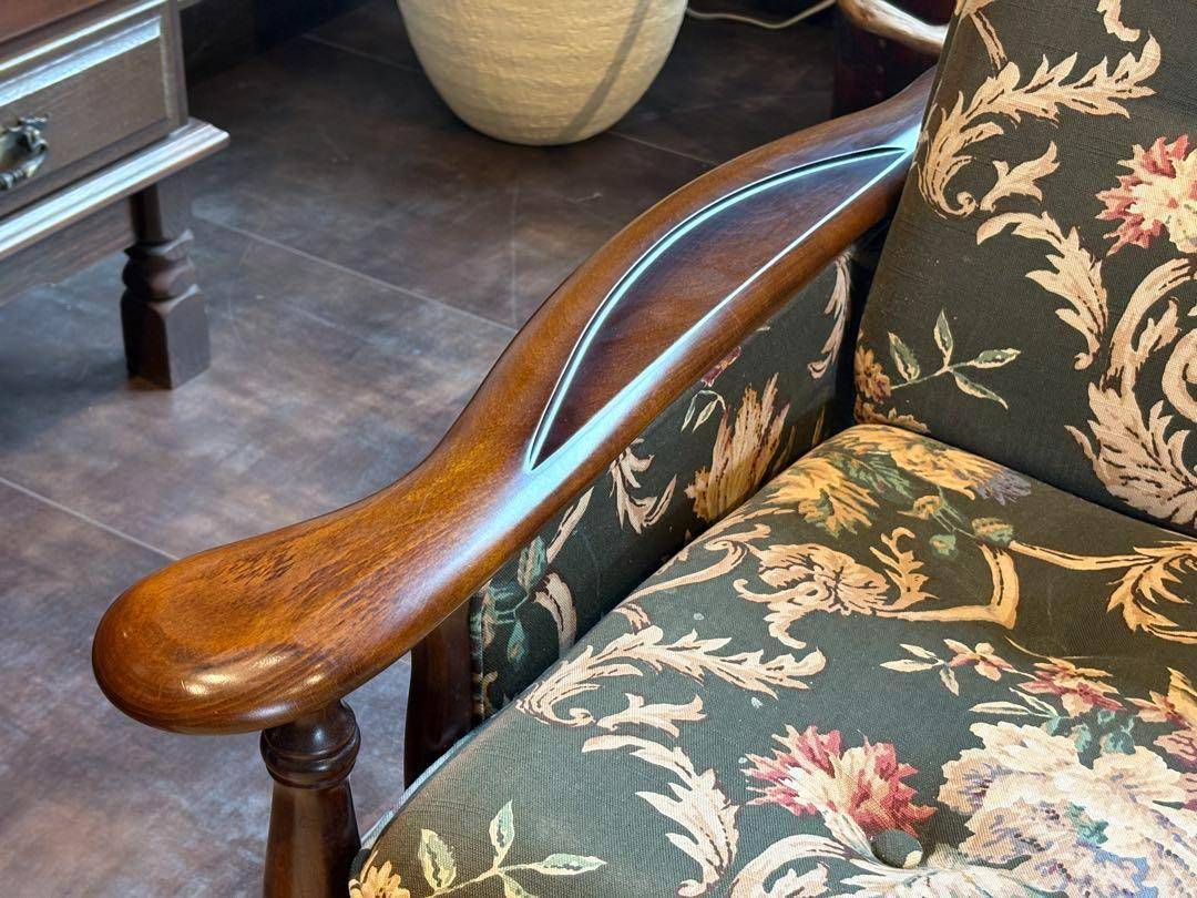 希少　カリモク　コロニアル　ソファベッド　アンティーク　ビンテージ　レトロ　HZ