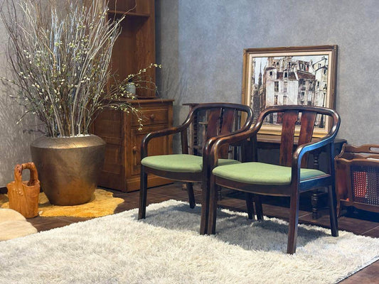 ①karimoku カリモク　アームチェア　ダイニングチェア　アンティーク　IZ