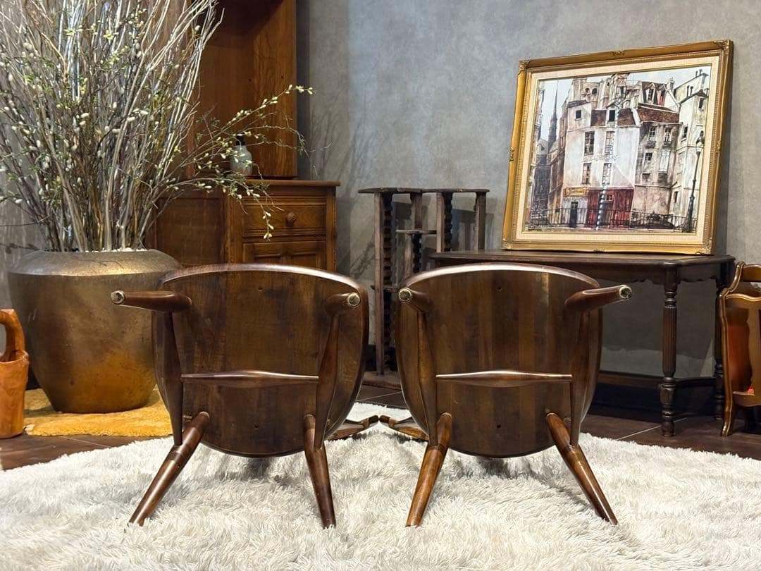 ②KASHIWA 柏木工　ウィンザーチェア　スポークチェア　アンティーク　SY