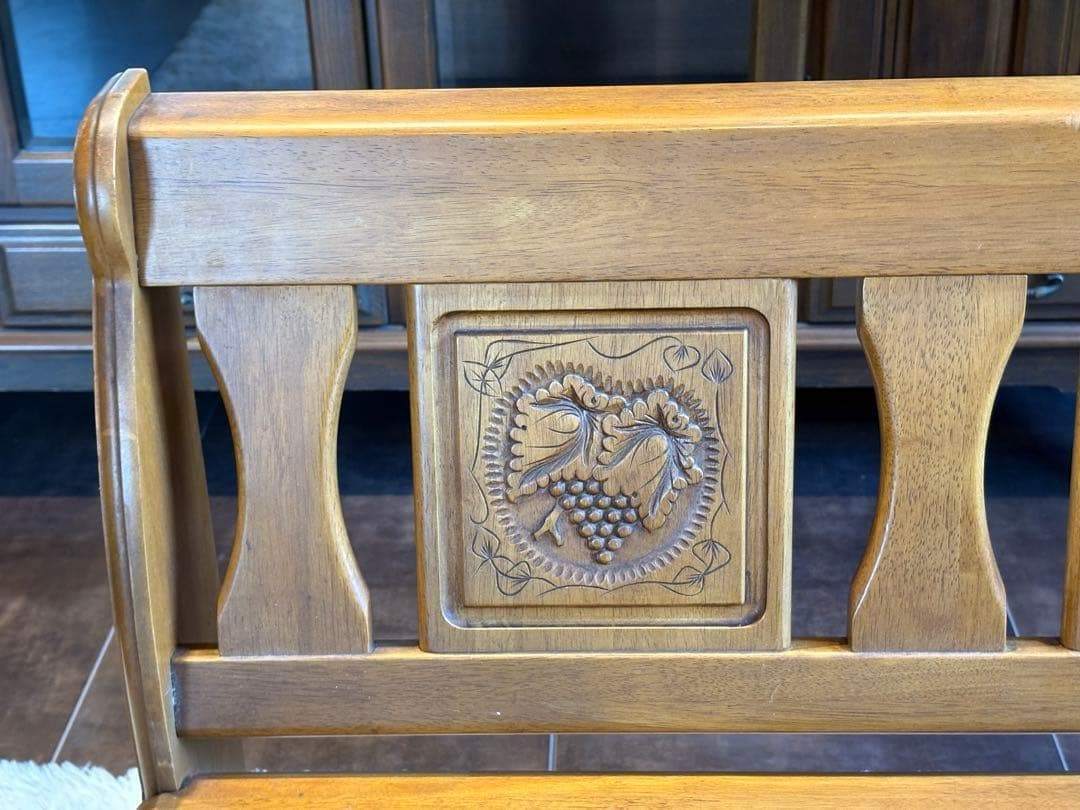 ヴィンテージ　カントリー　ベンチ　ウッドベンチ　収納ベンチ　2人用