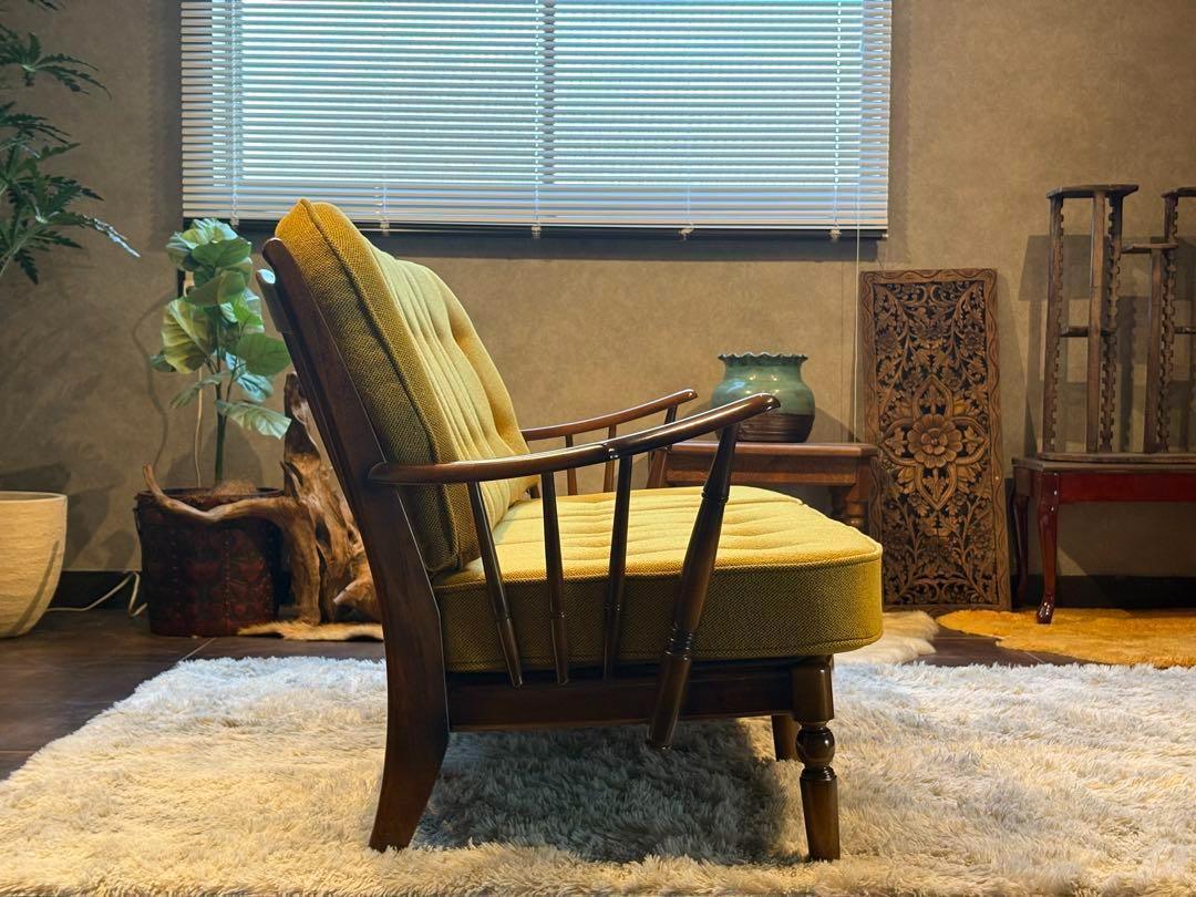 希少　尾州生地　リメイク　カリモク　3人用ソファ　クラシック　コロニアル　SRZ