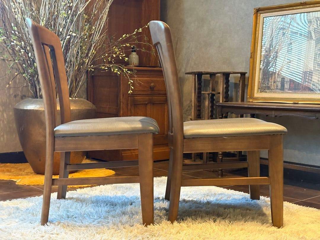 ②karimoku カリモク ダイニングチェア リビングチェア 合皮レザー IG