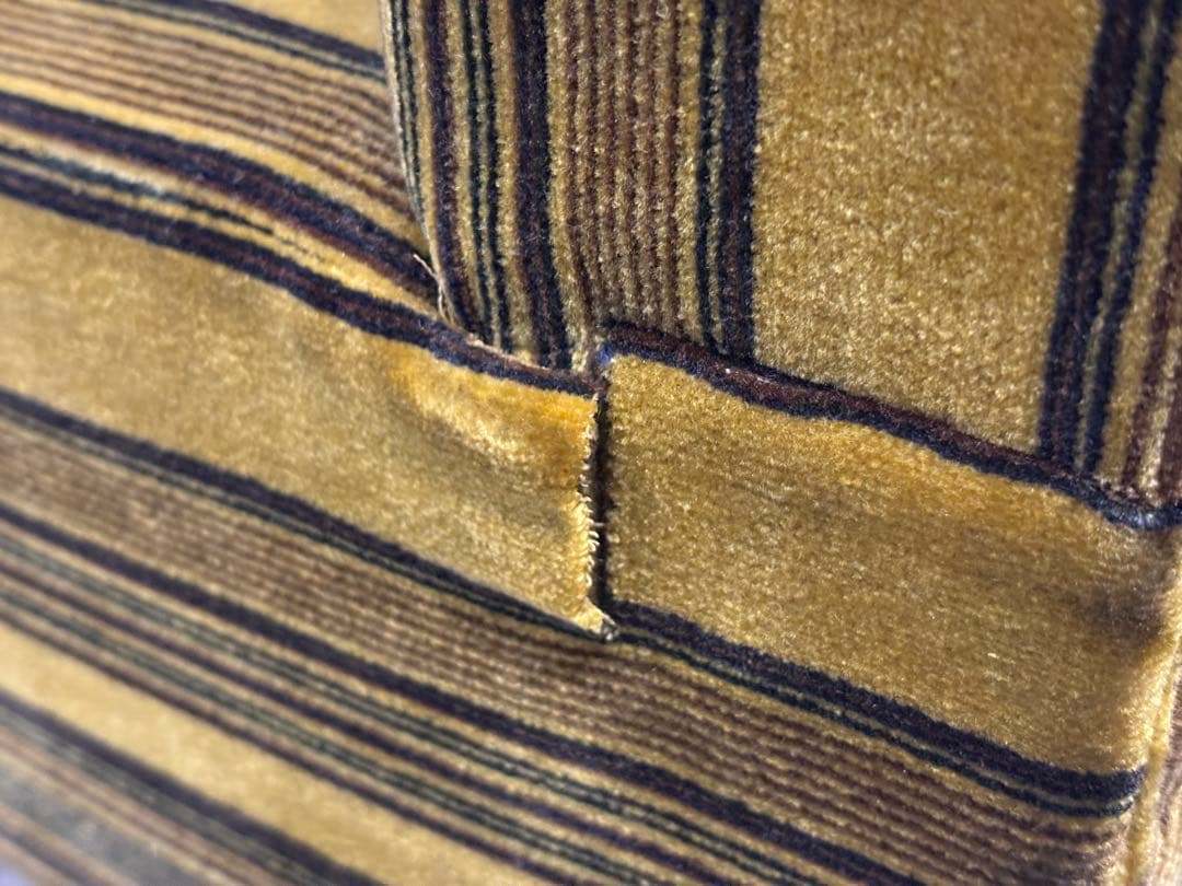 ストライプチェア シングルソファ ファブリック アンティーク ビンテージ SZ