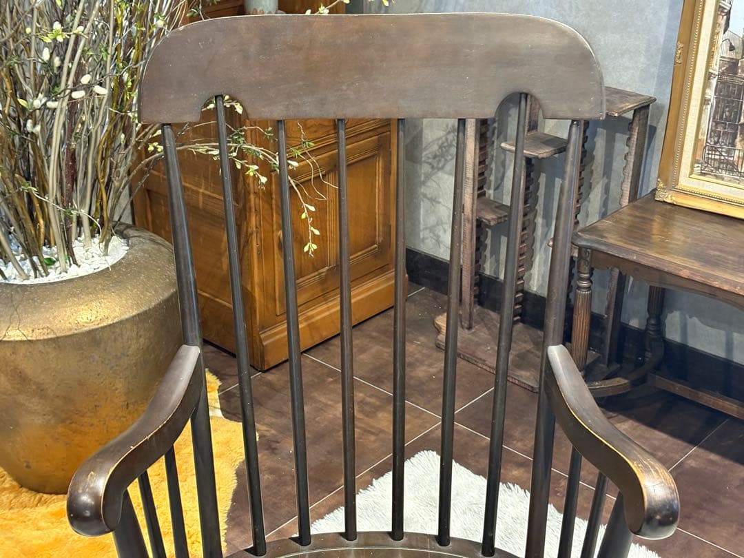 飛騨産業　キツツキマーク　ロッキングチェア　ダイニングチェア　アンティーク　IG 飛騨産業 ロッキングチェア 穂高 キツツキマーク/HIDA Rocking Chair