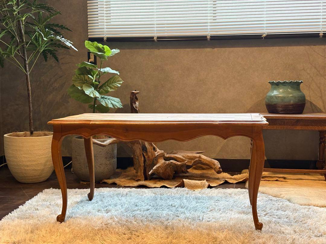 フランスアンティーク　猫脚　ローテーブル　センターテーブル　輸入家具　RZ