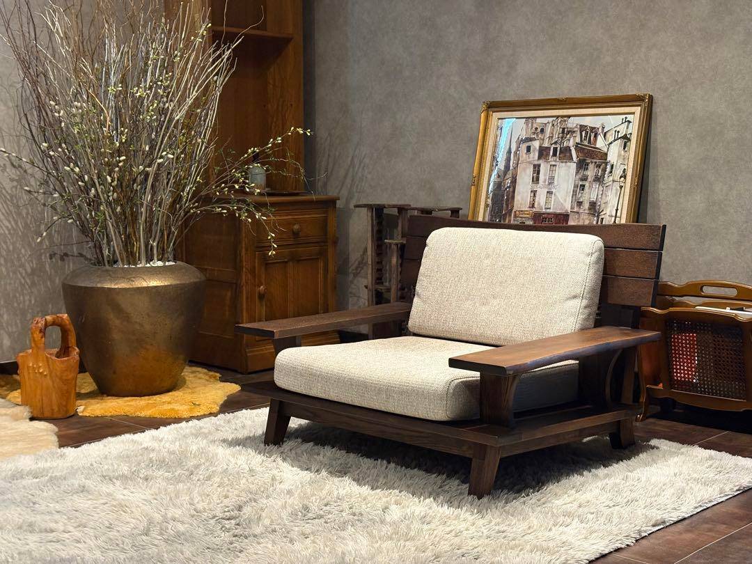 NITORI ニトリ アカツキ ラウンジソファ 1人掛ソファ ビンテージ SG