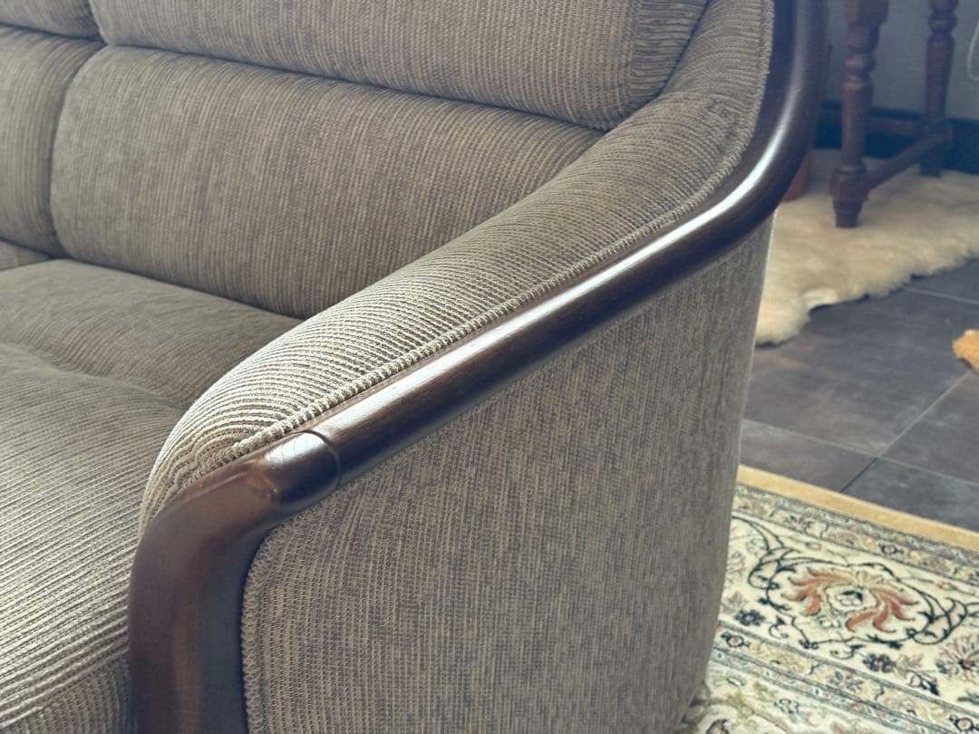 ① 希少　グレーファブリック　セパレートソファ　ビンテージソファ　nZ