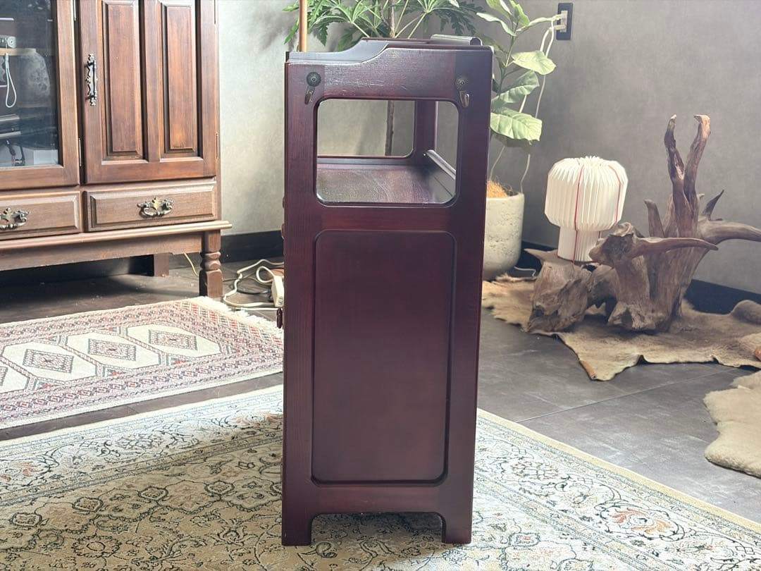 カリモク　オールドカリモク　ワイドテレフォンスタンド　ビンテージ　IK