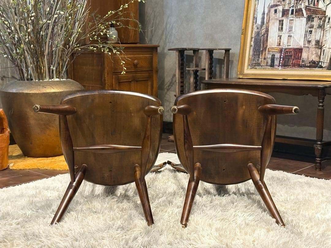 ①KASHIWA 柏木工　ウィンザーチェア　スポークチェア　アンティーク　SY