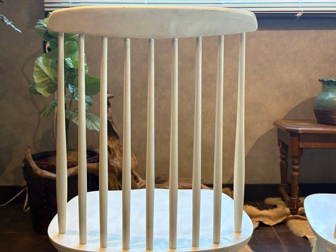 ①太平 ウィンザーチェア　ホワイト　ゴールドスミスチェア　2脚セット　IZ