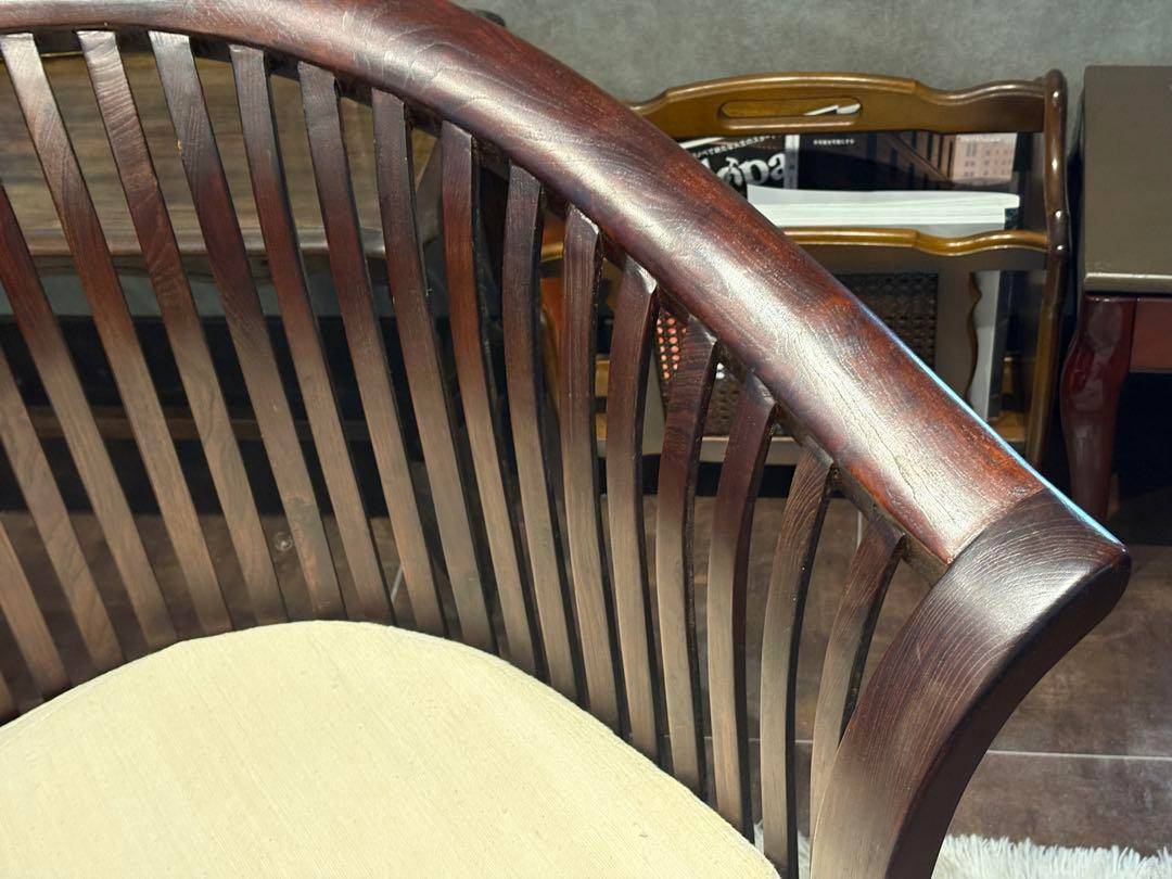 リゾート家具　アームソファ　ダイニングソファ　アンティーク　アジアン　NZ