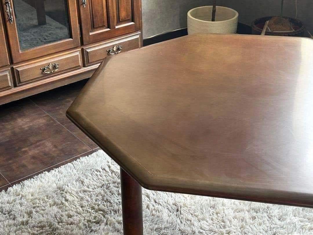 希少品 FUJI FUNITURE フジファニチア レトロ 八角形テーブル