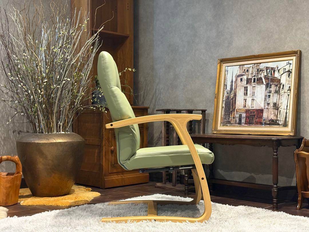 富士ファニチア リクライニングチェア Kos P04480A グリーン YZ