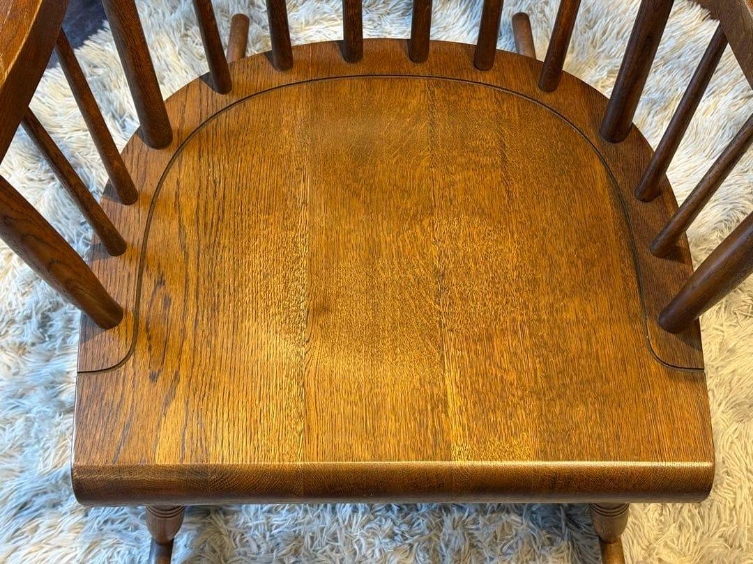 ②飛騨産業 キツツキマーク ロッキングチェア ダイニングチェア ビンテージ nG