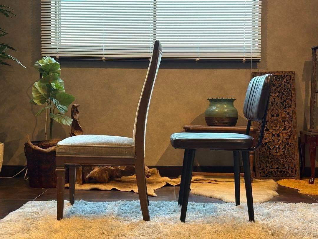 希少　マルニ　maruni ヴィンテージチェア　2脚セット　合皮レザー　IZ