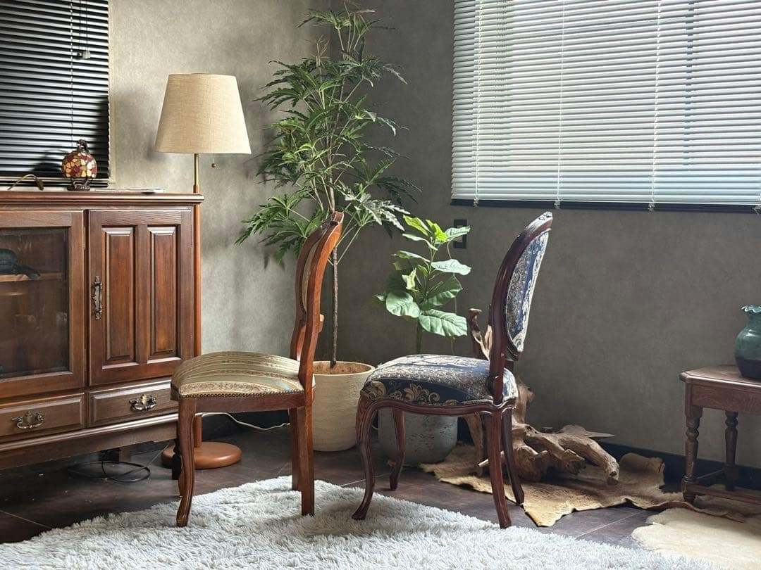 アンティーク　ヴィンテージ　猫脚　クラシック　ヨーロピアン　チェア 2脚 GZ