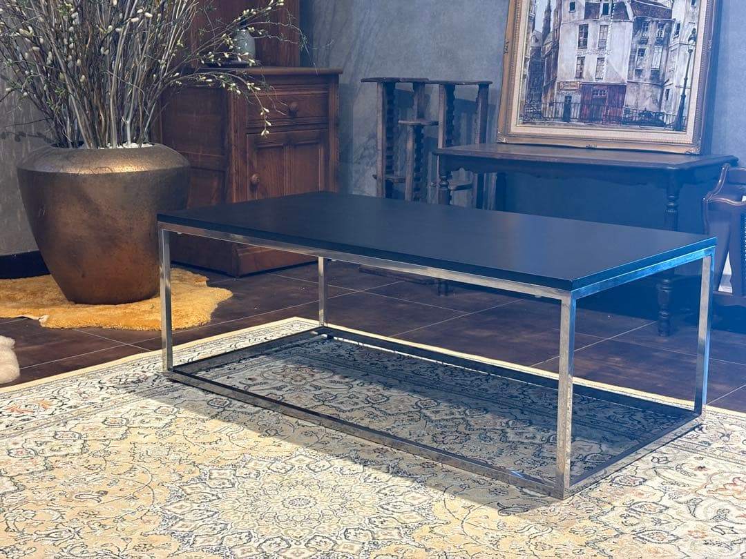 ローテーブル センターテーブル フラットローテーブル ブラック モダン SG