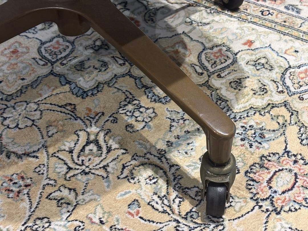 オールドヴィンテージチェア 合皮レザー ブラック キャスター ビンテージ IZ