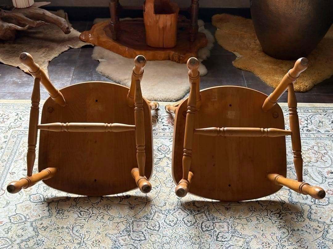 ウィンザーチェア　レトロ　ビンテージ　スポークチェア　ナチュラル　Sn