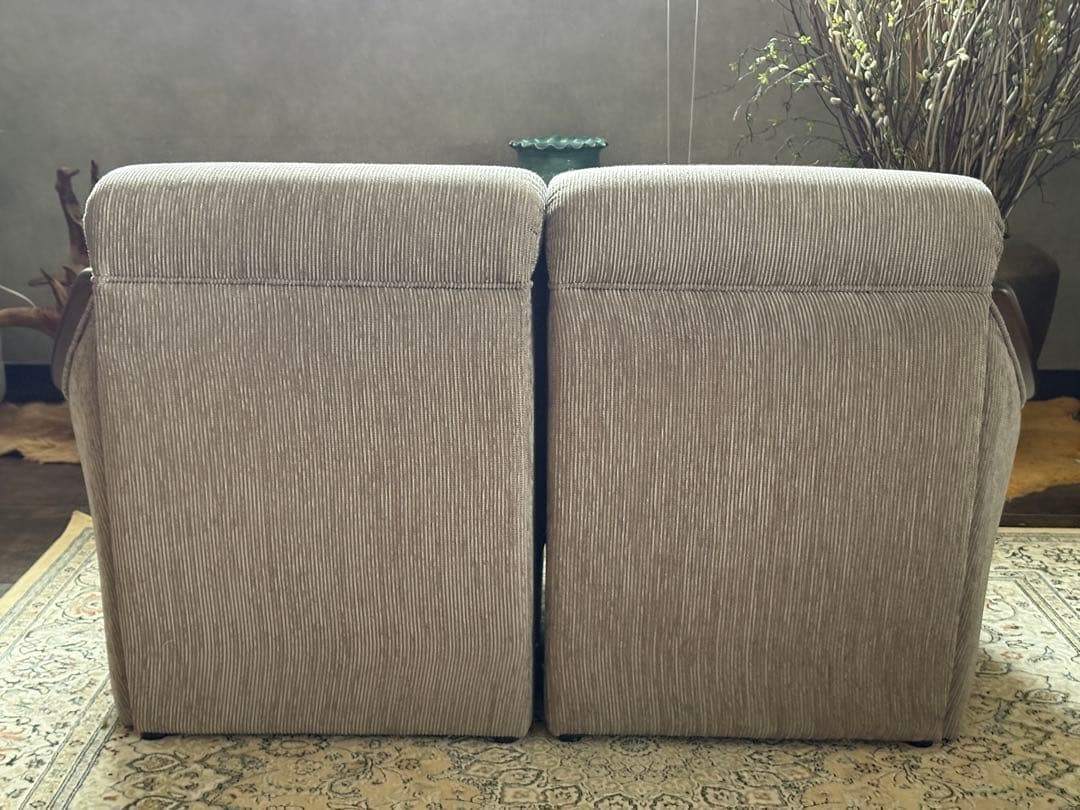 ① 希少　グレーファブリック　セパレートソファ　ビンテージソファ　nZ